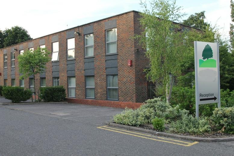 Exterior view of the brick facade at Wellington Road, Cressex Business Park, High Wycombe.