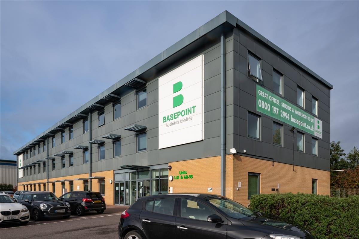 Exterior view of the contemporary Basepoint Business Centre at Yoeford Way.