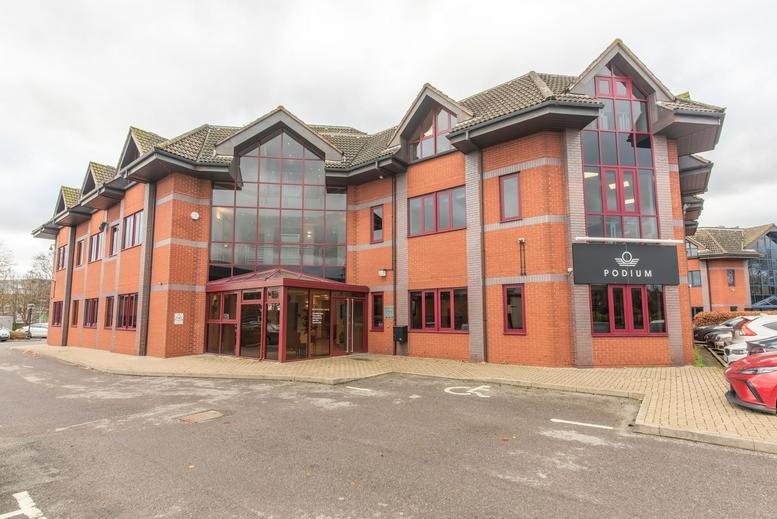 Exterior view of the brick and glass Sandford Gate at East Point Business Park.