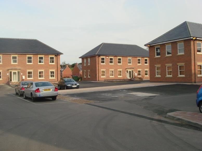 Exterior view of the brick office buildings at Station road, Castle Donington.