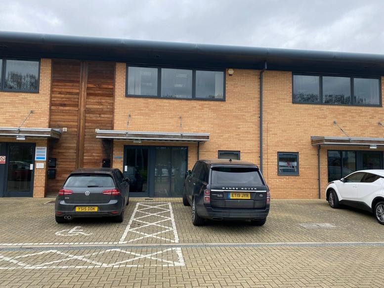 Exterior of brick office buildings at Units 2 and 3a Greenwood Court Skyliner Way.