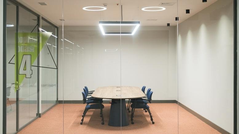 Sleek glass-walled meeting room at Universiteler mah. No: 3, 1597. Caddesi, Zemin Kat, Ankara.