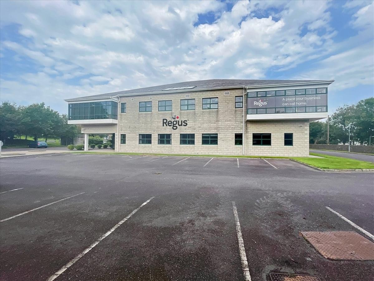 Exterior view of the West Cork Business and Technology Park, Building A under a blue sky.