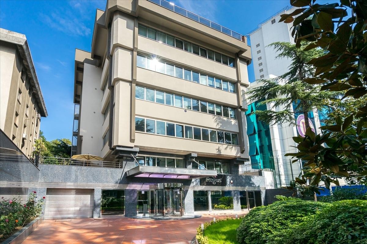 Exterior view of the office building at Yuzbasi Kaya Aldogan Street, No: 4 Sisli, Istanbul.