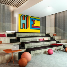 Interior of 4 Place Amédée Bonnet. Click for details.