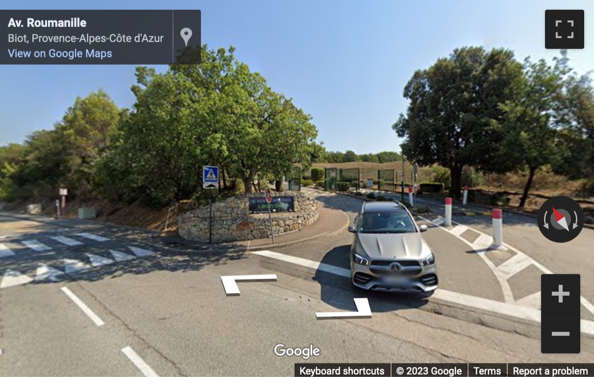Street View image of 400, av Roumanille, Sophia Antipolis, Alpes-Maritimes, France