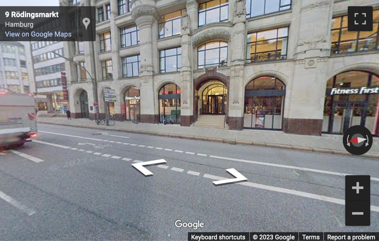 Street View image of Rödingsmarkt 9, Hamburg, Schleswig Holstein, Germany