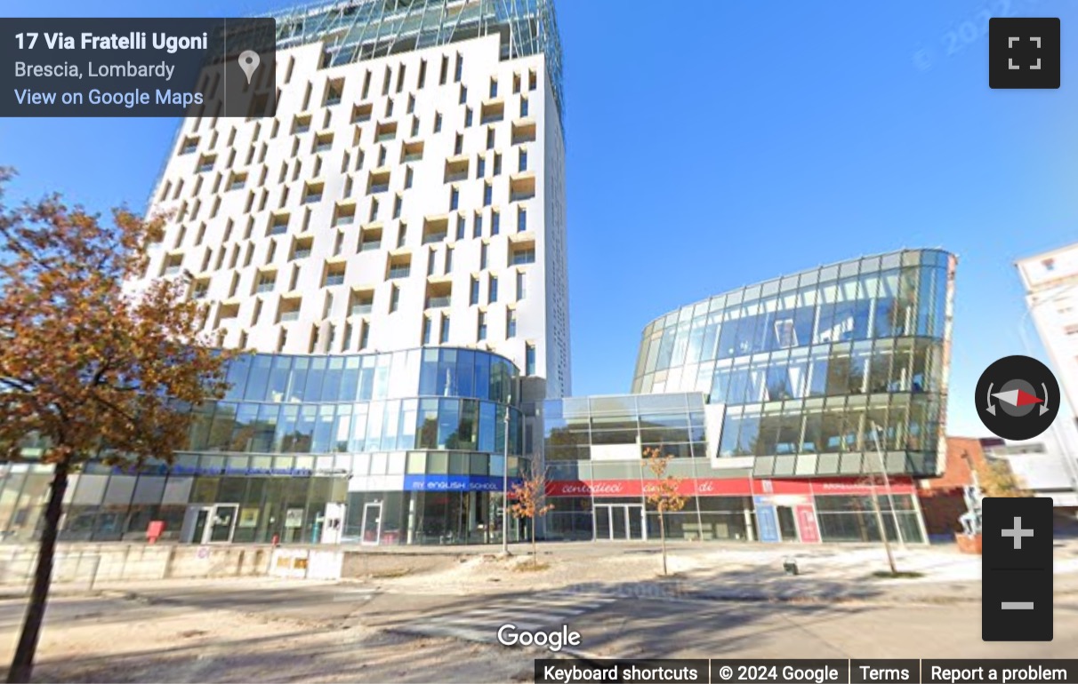 Street View image of Via Fratelli Ugoni 36, Skyline 18 building, 1st floor, Brescia, Italy