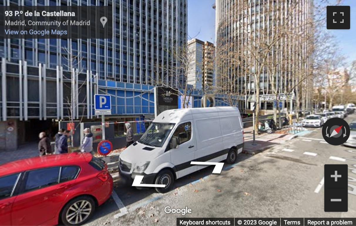 Street View image of Paseo de la Castellana 93, Madrid, Spain