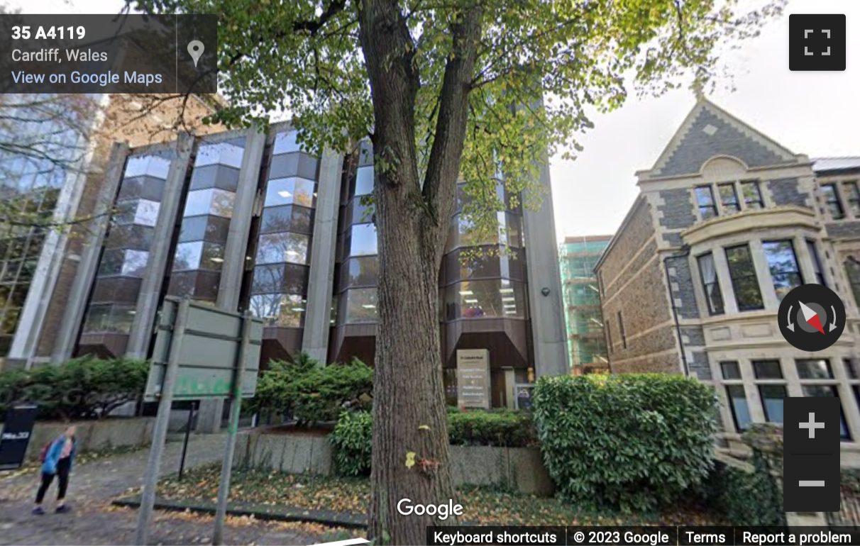 Street View image of 33- 35 Cathedral Road, Cardiff, Wales