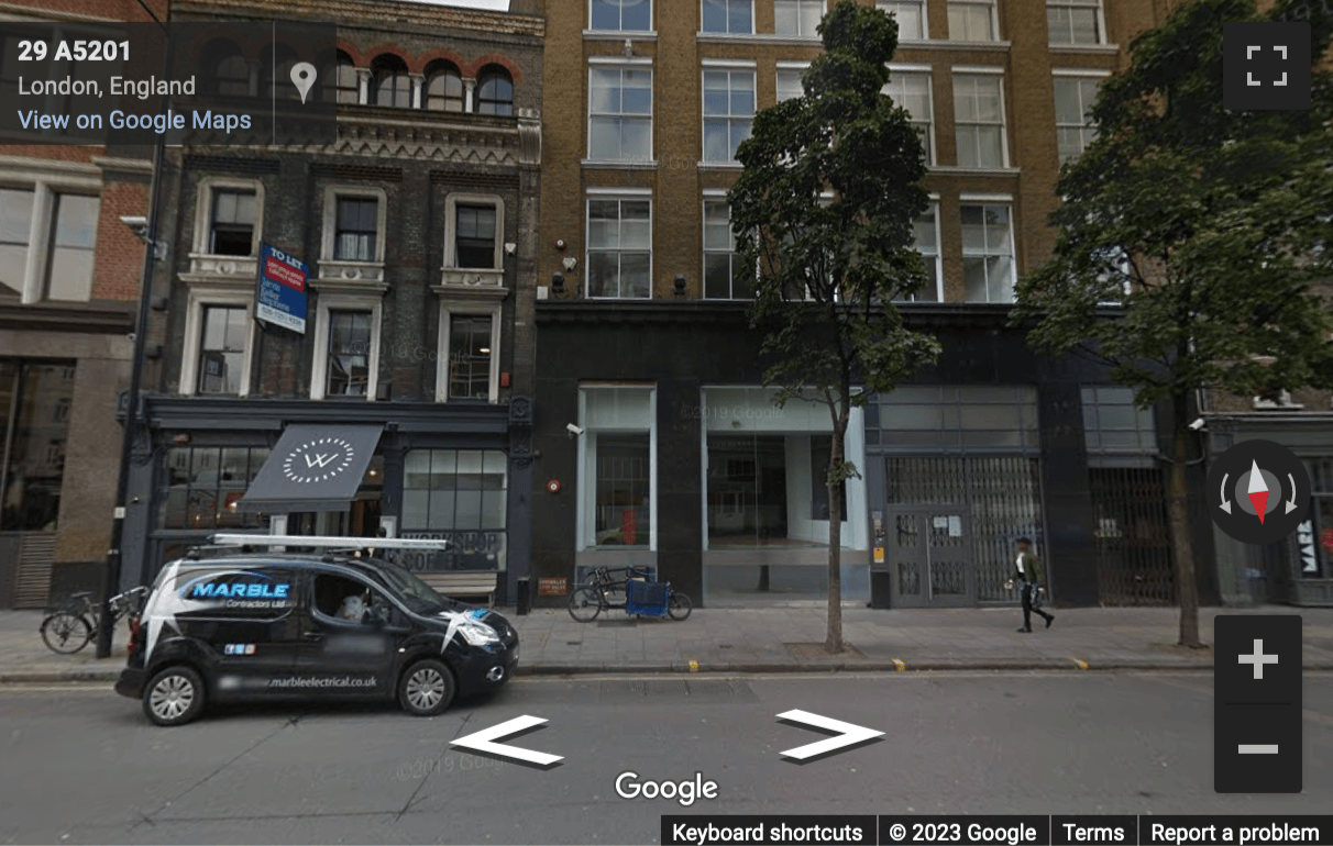 Street View image of 29 Clerkenwell Road, Central London, EC1M, UK