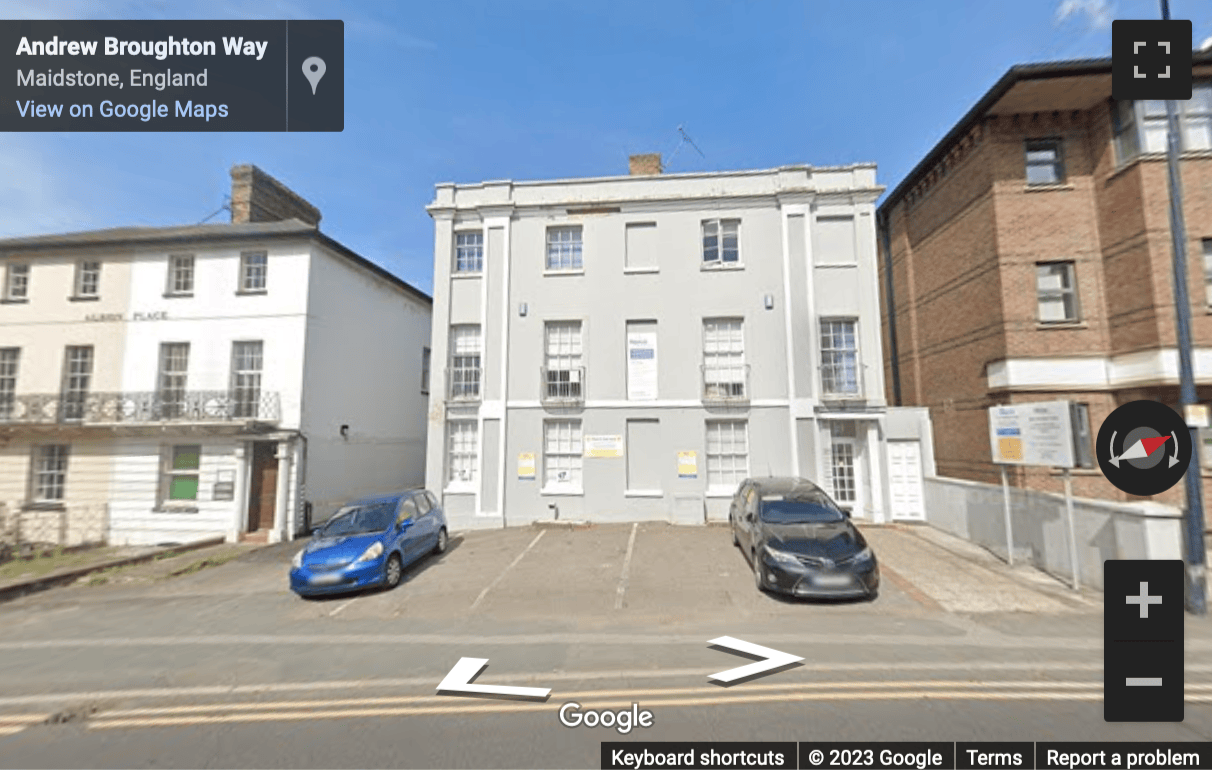 Street View image of Nexus Business Centre, 19, 21 Albion Place, Maidstone, Kent
