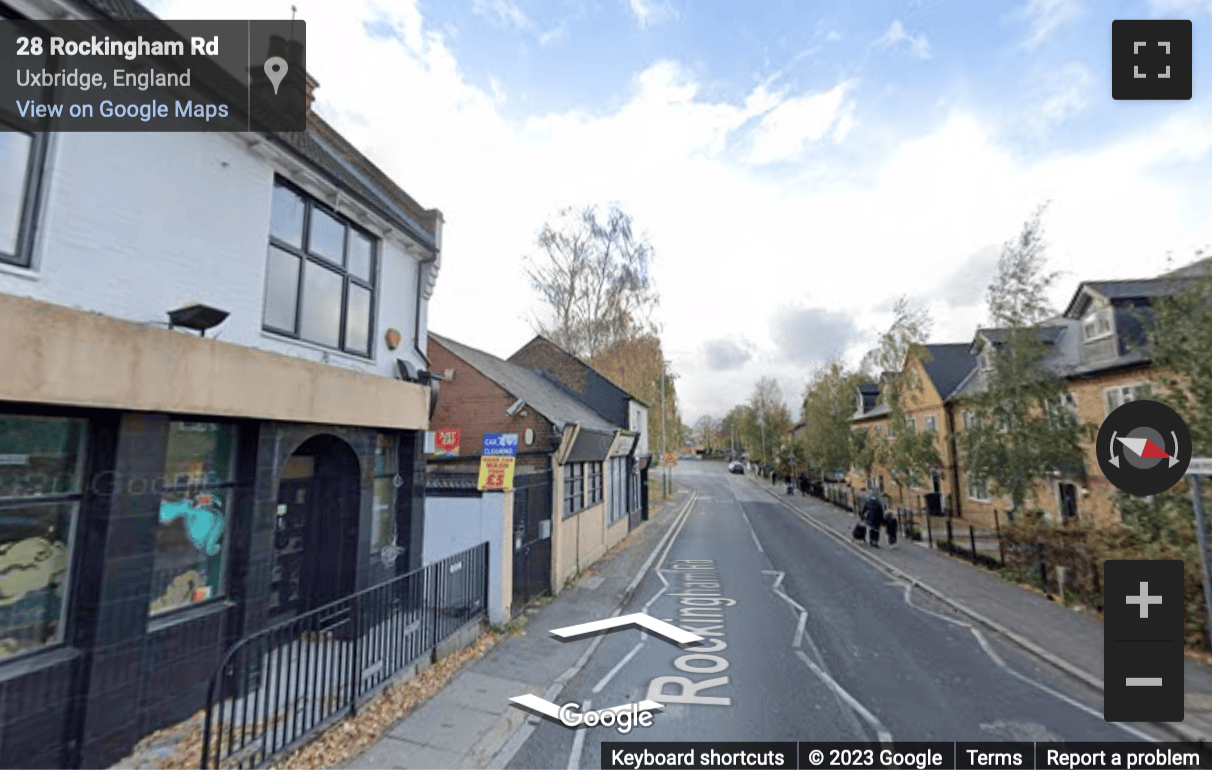 Street View image of 34-35 Rockingham Road, Uxbridge, Middlesex
