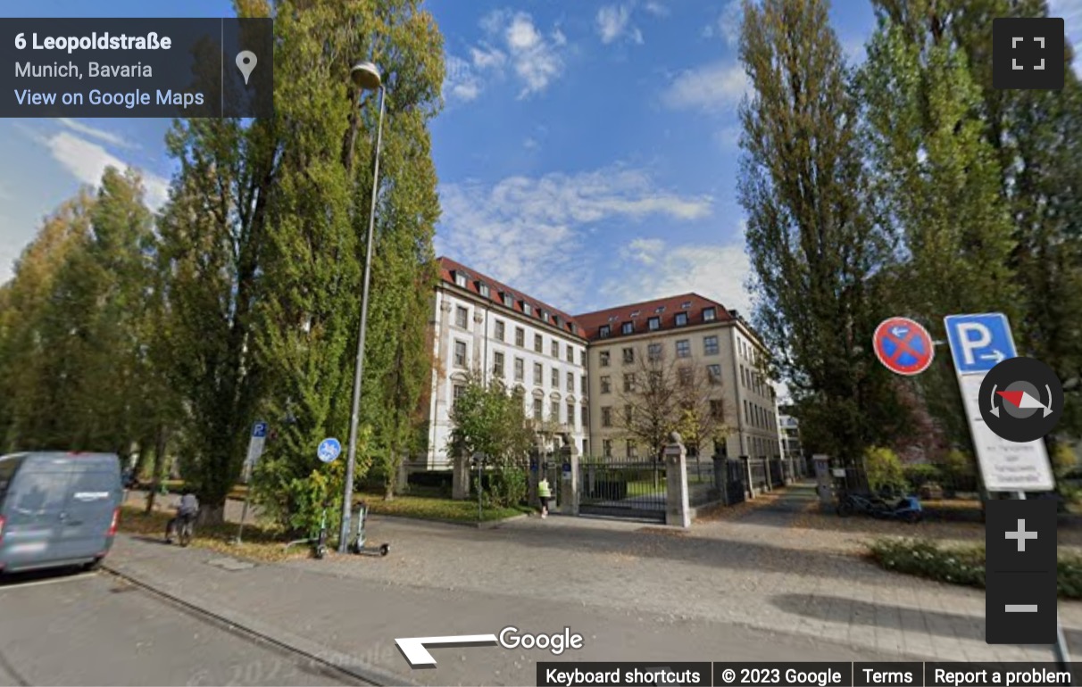 Street View image of Leopoldstraße 8-10, Munich, Bayern