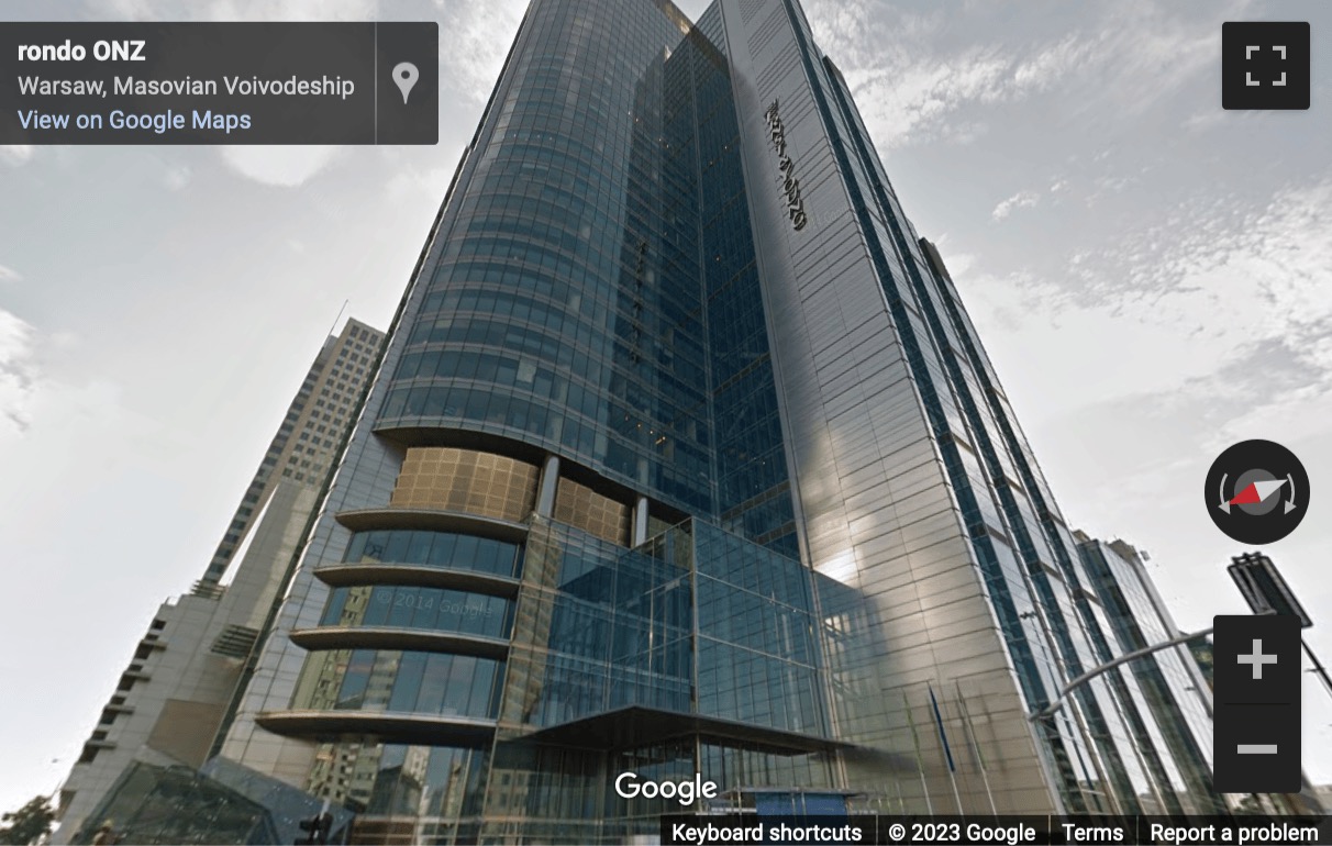 Street View image of Rondo ONZ 1, Warsaw