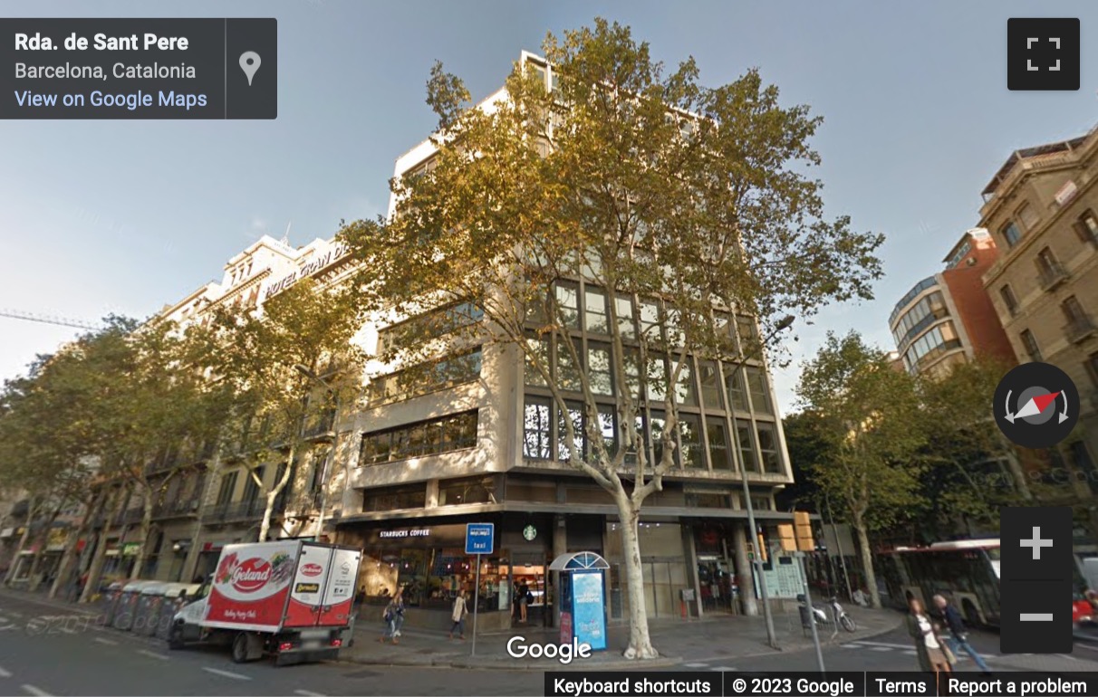 Street View image of Ronda Sant Pere 16, Barcelona, Catalunya