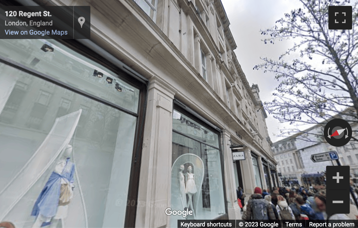 Street View image of 120 Regent Street, London, City of Westminster