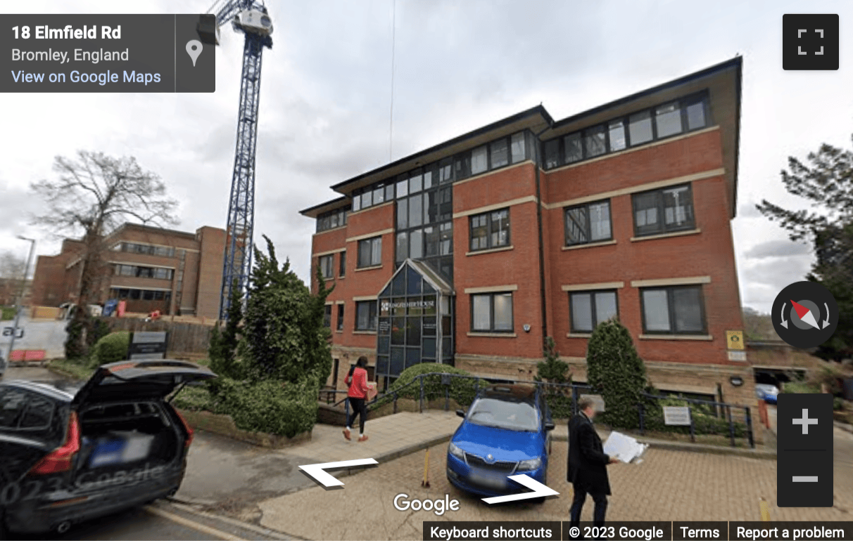 Street View image of Kingfisher House, 21-23 Emfield Road, Bromley, London Borough of Bromley