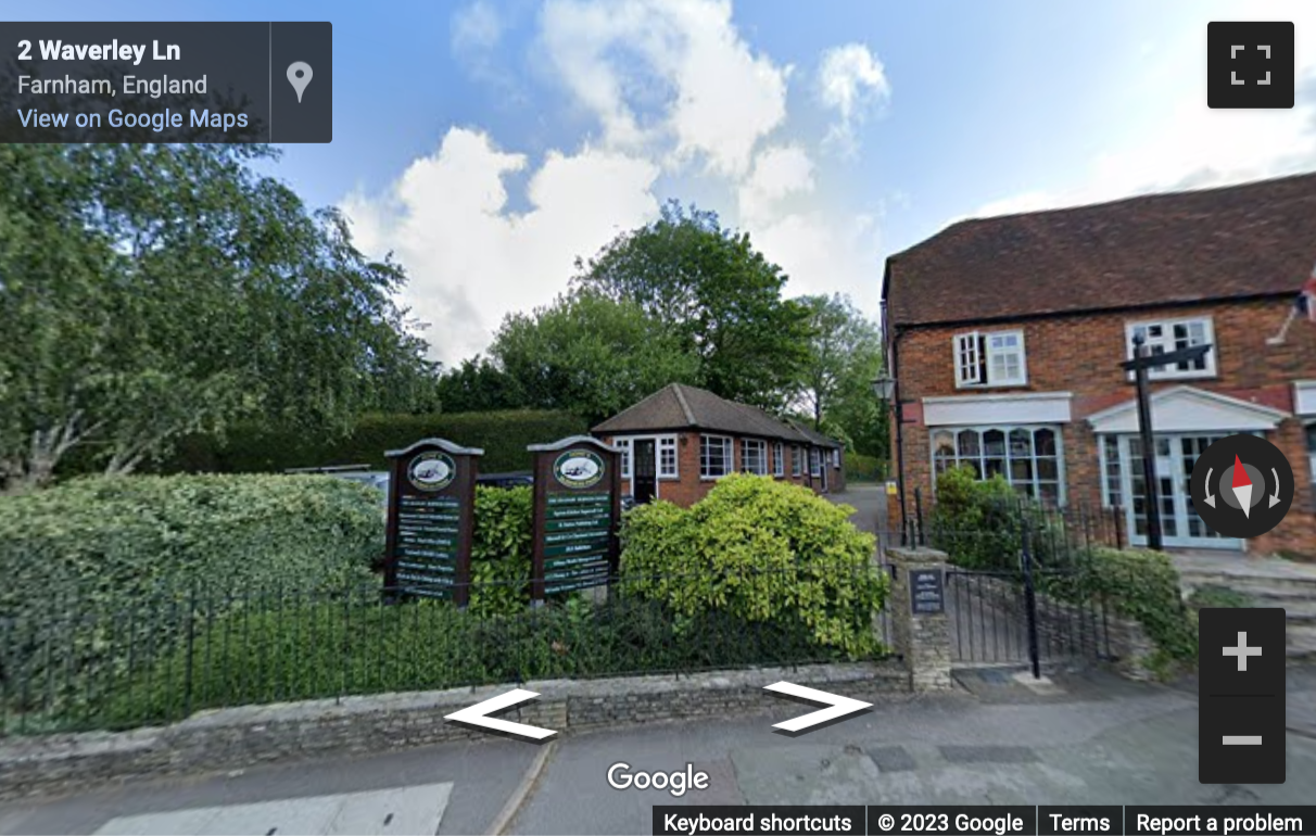 Street View image of Alexandra House, 1 Waverley Lane, Farnham, Surrey