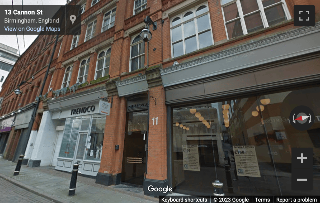 Street View image of 11 Cannon Street, Birmingham, West Midlands County