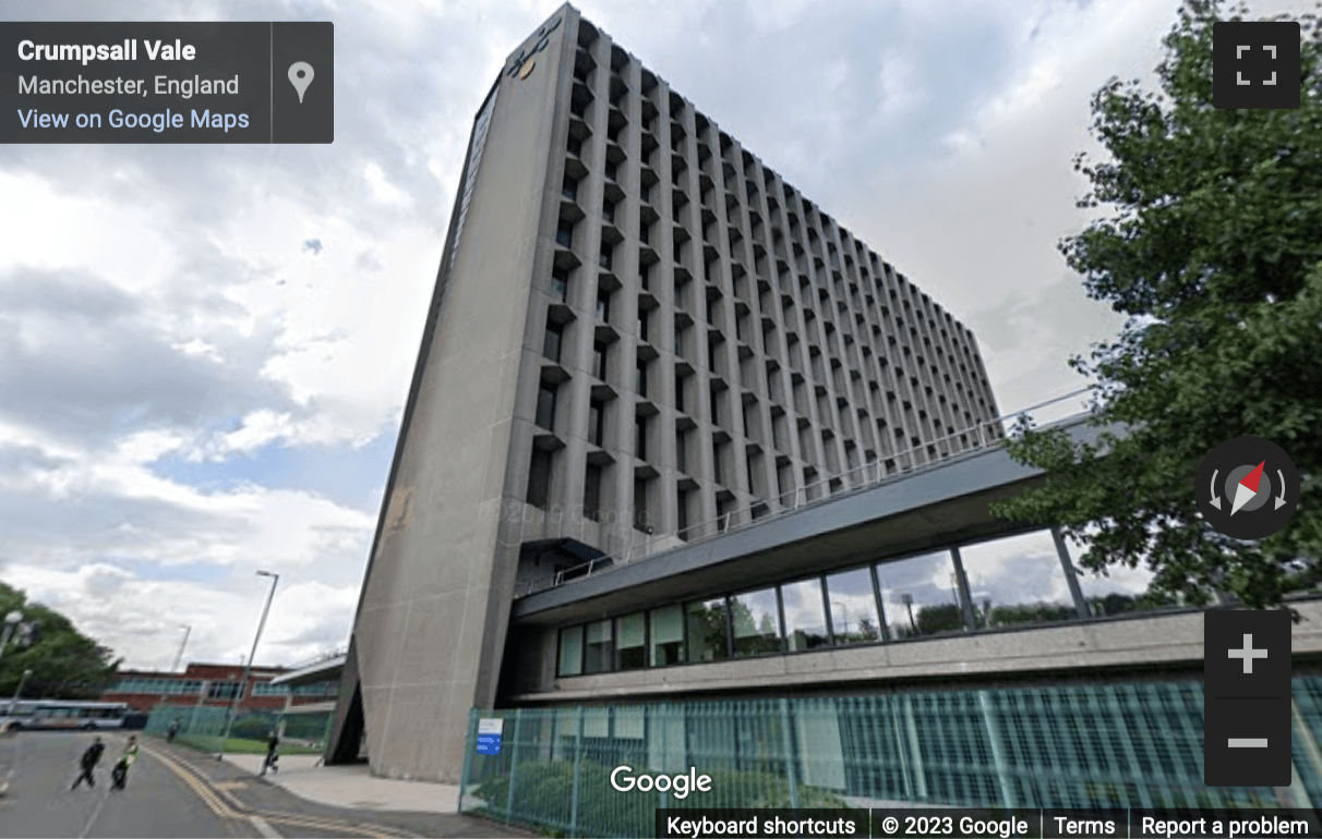 Street View image of Hexagon Tower, Crumpsall Vale, Blackley, Manchester, Greater Manchester