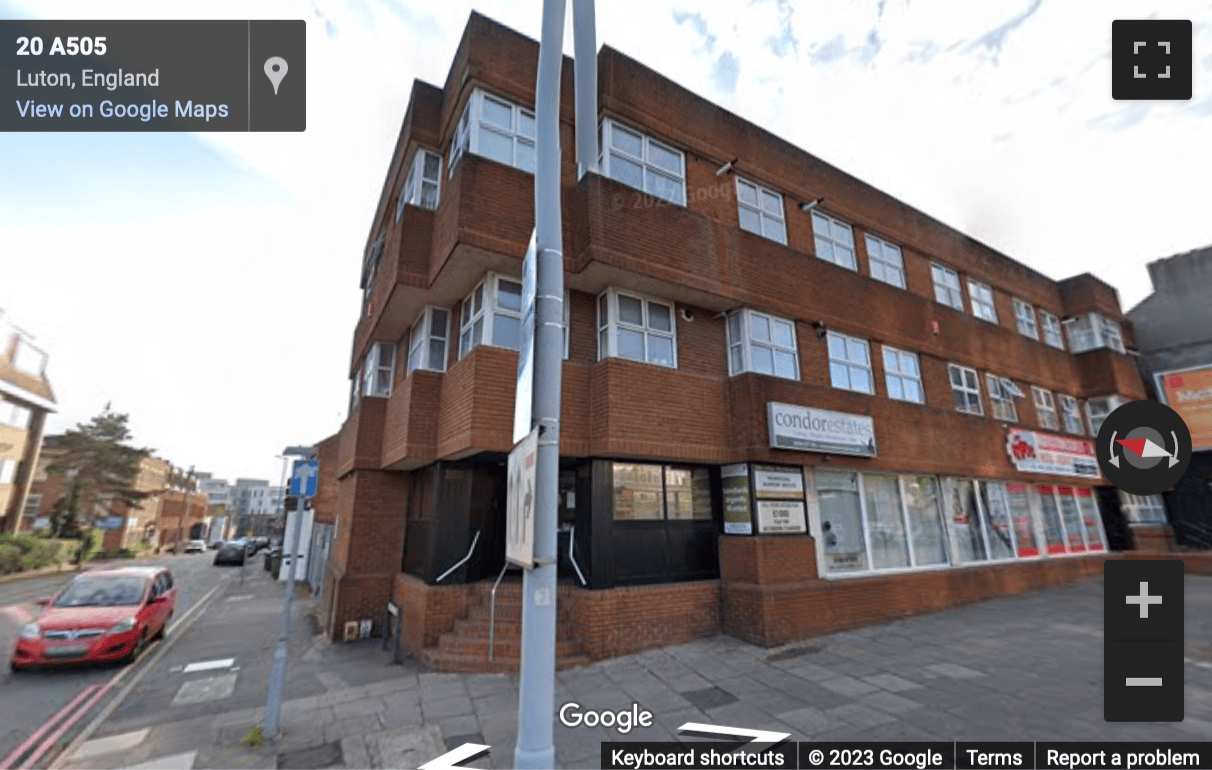 Street View image of 18-20 Dunstable Road, Luton, Bedfordshire