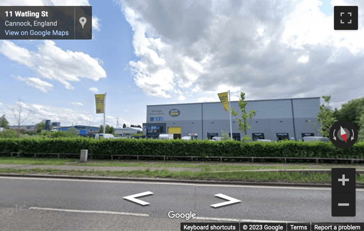 Street View image of SureStore Business Centre, Watling Street, Cannock, Staffordshire