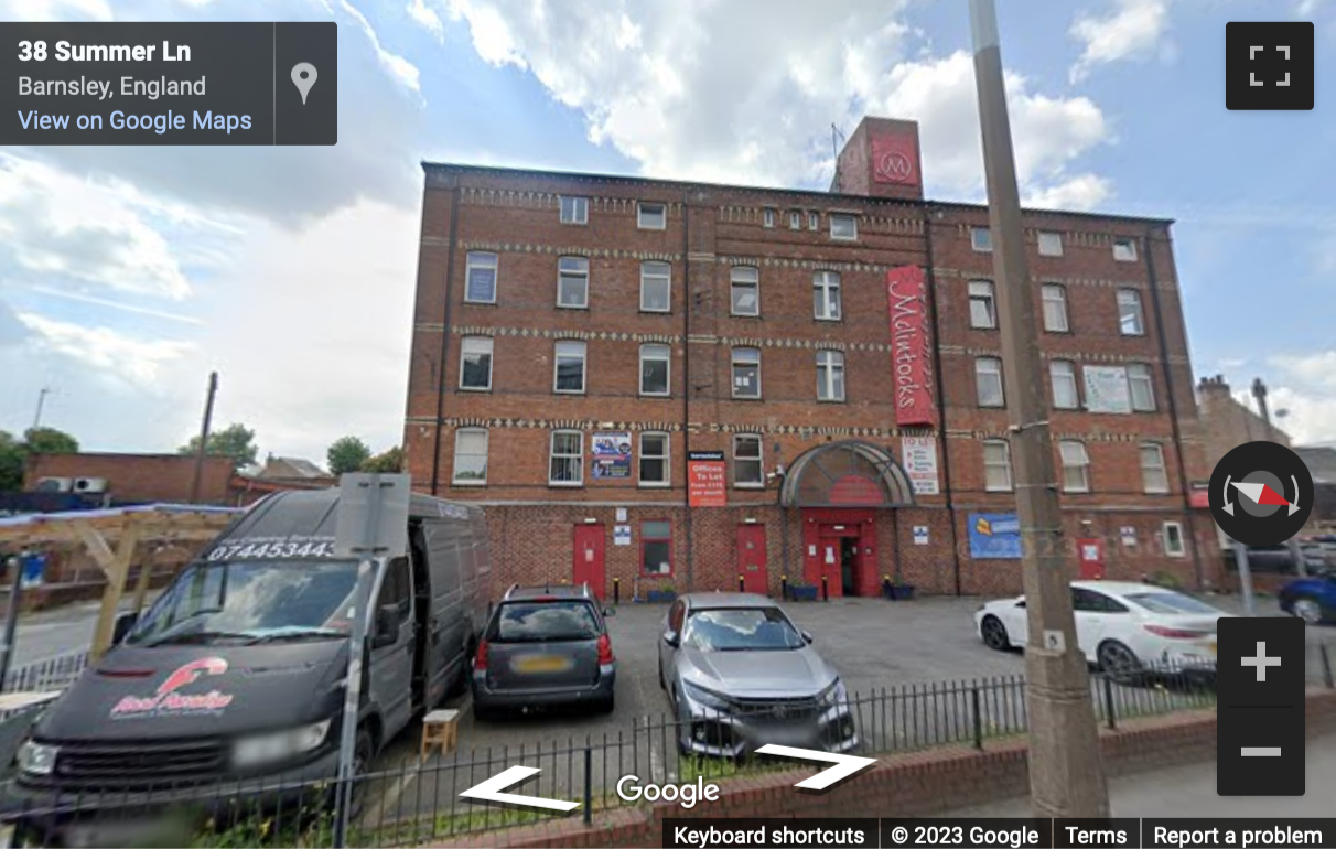 Street View image of Mclintocks Business Centre, Summer Lane, Barnsley, South Yorkshire
