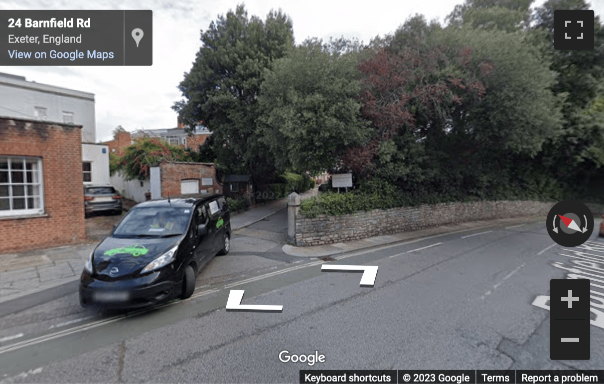 Street View image of 1 Barnfield Crescent, Exeter