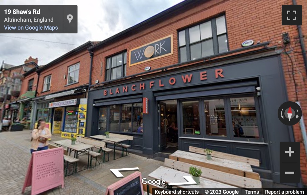 Street View image of WorkSmart Hub, 12-14 Shaw’s Road, Altrincham