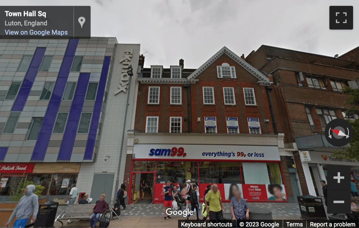 Street View image of 74 George Street, Luton, Bedfordshire