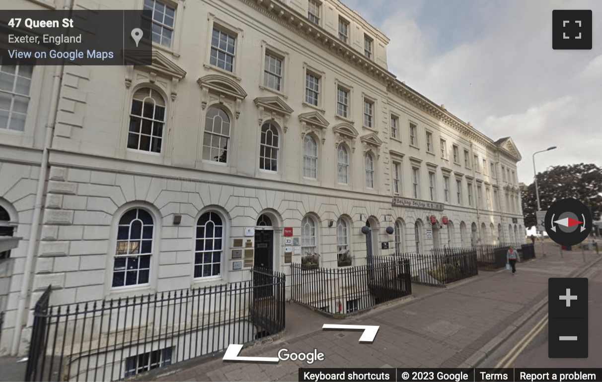 Street View image of Queensgate House, 48 Queen Street, Exeter
