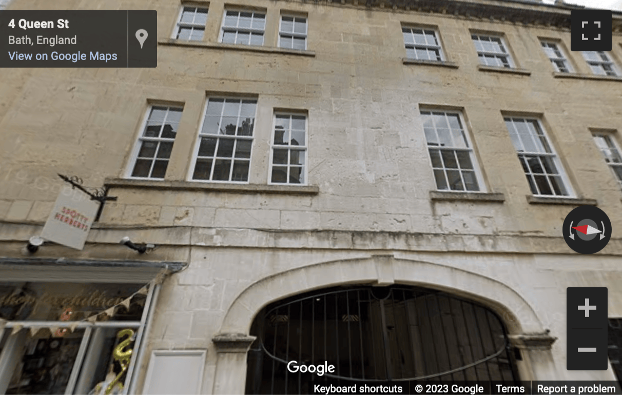 Street View image of 4 Queen Street, Bath (BA1 postcode)