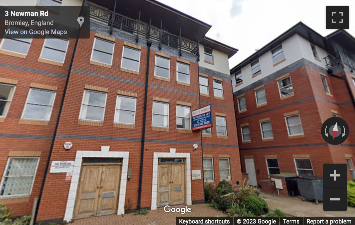 Street View image of Newman Flexible Workspace, Commercial House, 2/2A Newman Road, Bromley