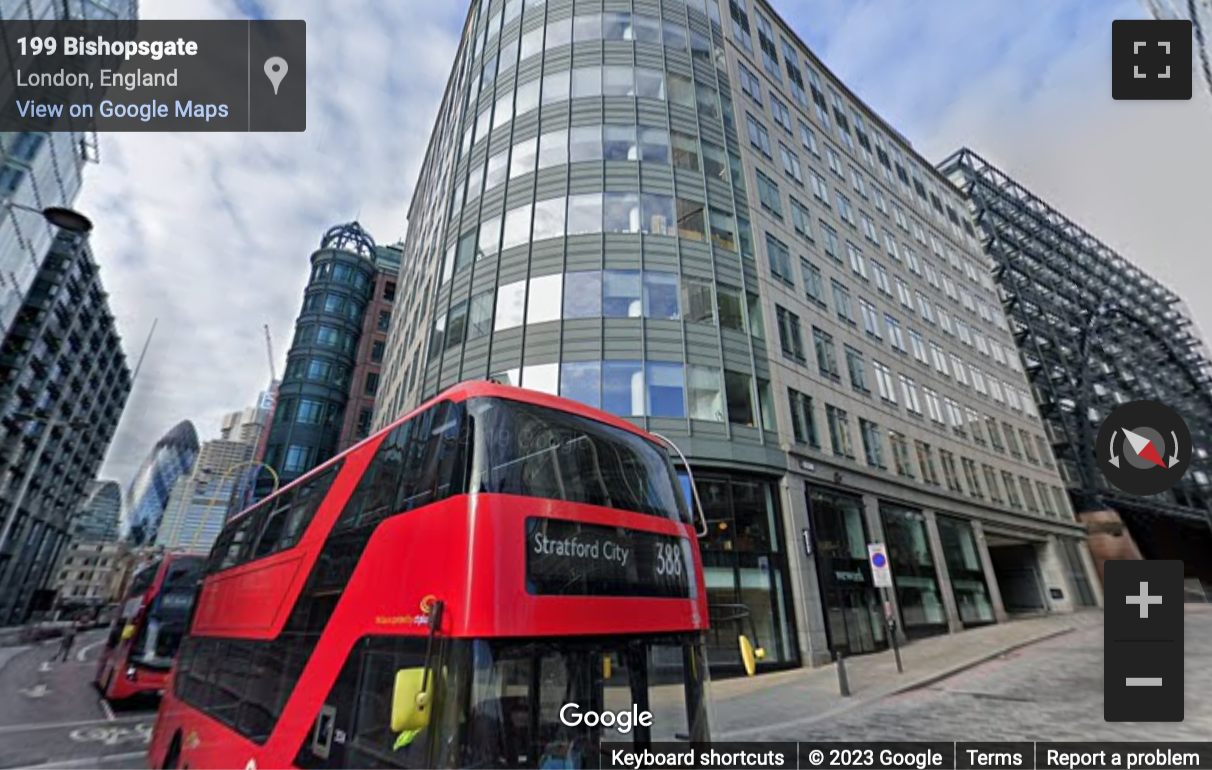 Street View image of 199 Bishopsgate, London