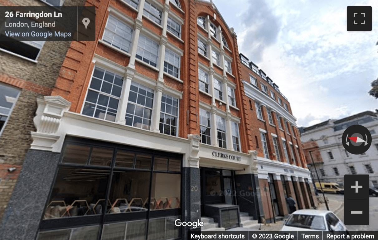 Street View image of 18 Farringdon Lane, Farringdon, London