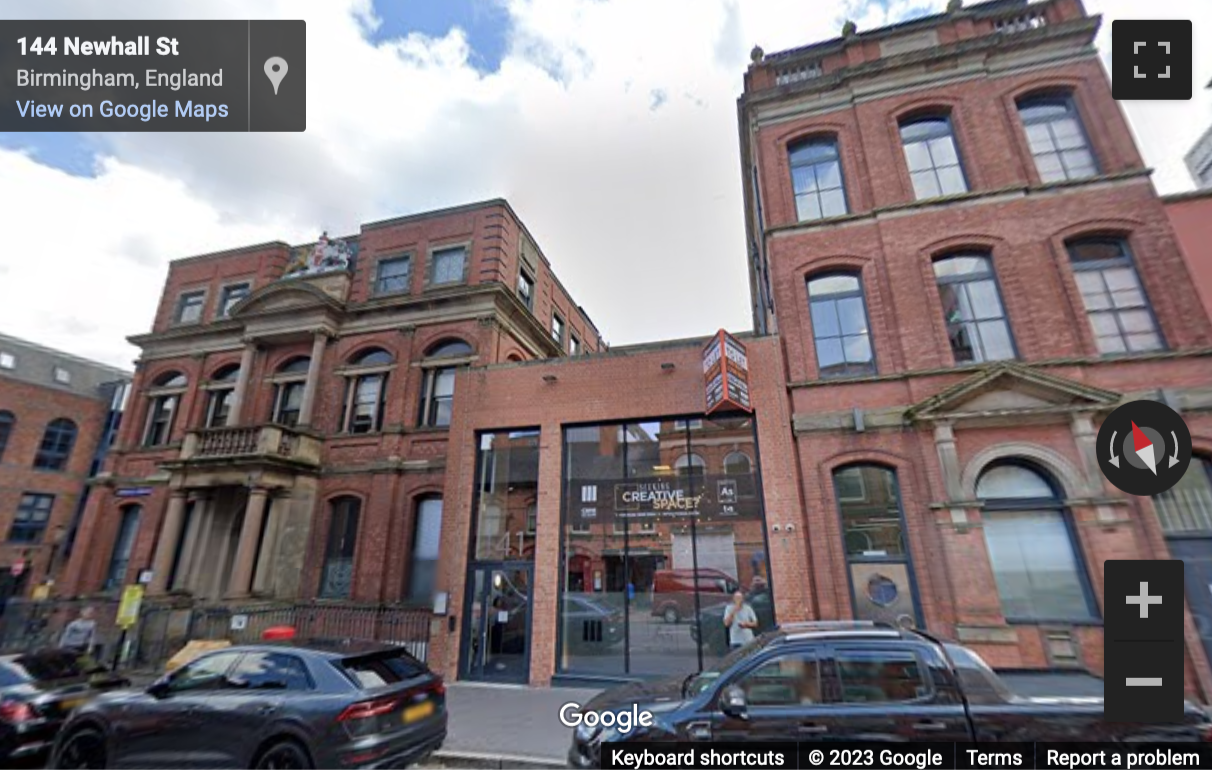 Street View image of Assay Studios, 141 Newhall Street, Birmingham