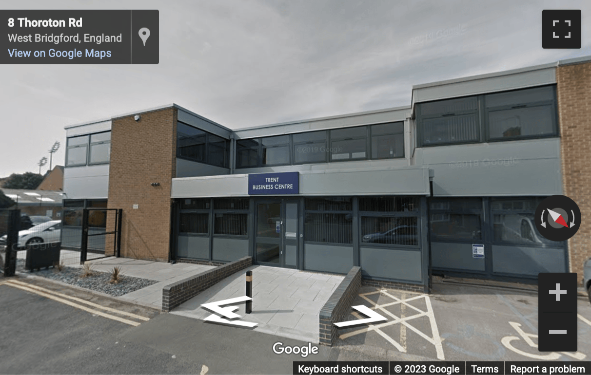 Street View image of Trent Business Centre, Thoroton Road, West Bridgford, Nottingham, Nottinghamshire