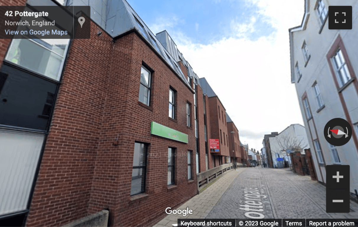 Street View image of Fuel Studios, Pottergate, Norwich