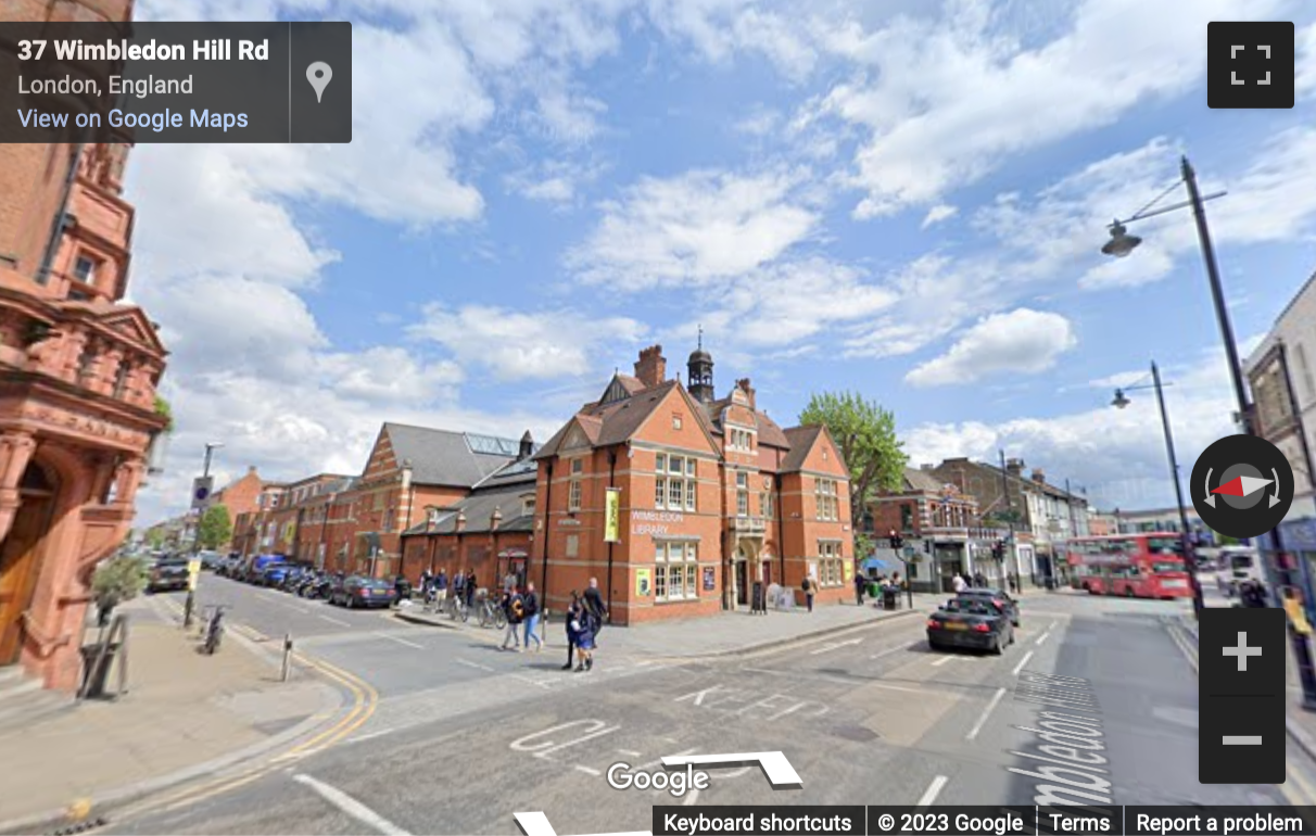 Street View image of Wimbledon Reference Library, 35 Wimbledon Hill Road, SW19