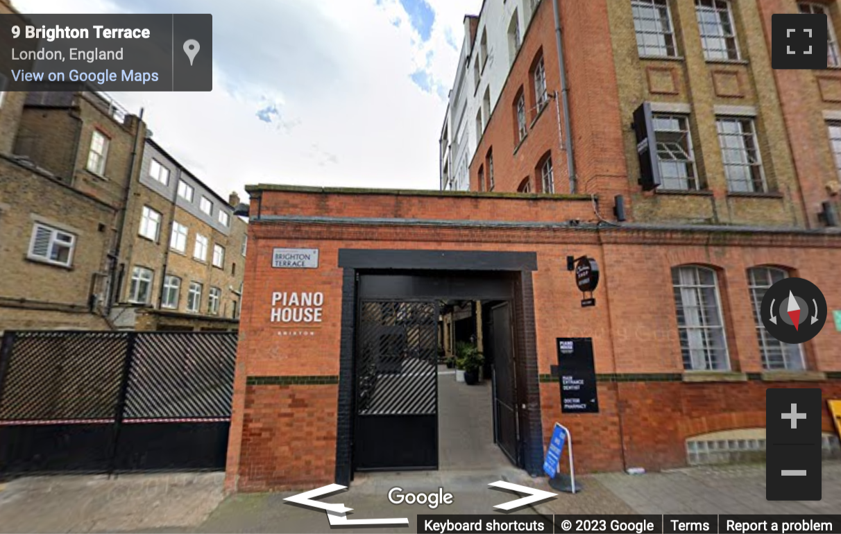 Street View image of Piano House, 9 Brighton Terrace, Brixton, Brighton, East Sussex