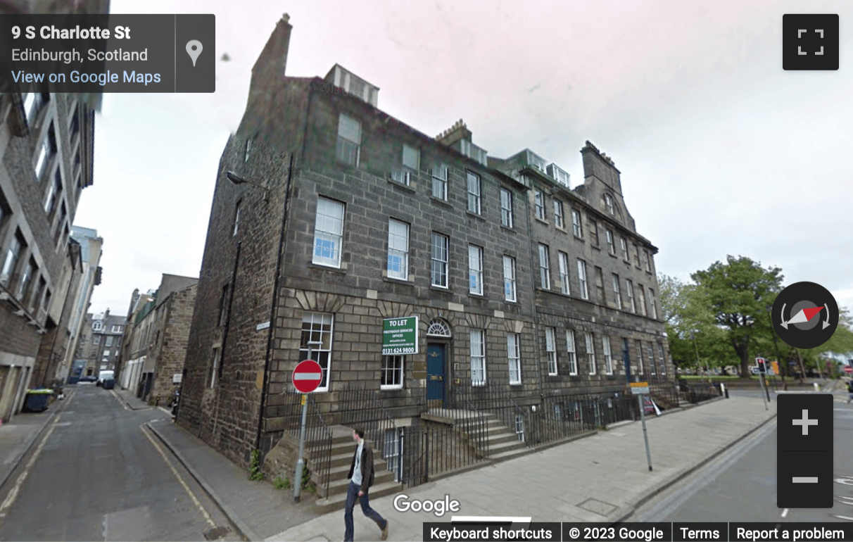 Street View image of 12 South Charlotte Street, Edinburgh, City of Edinburgh County