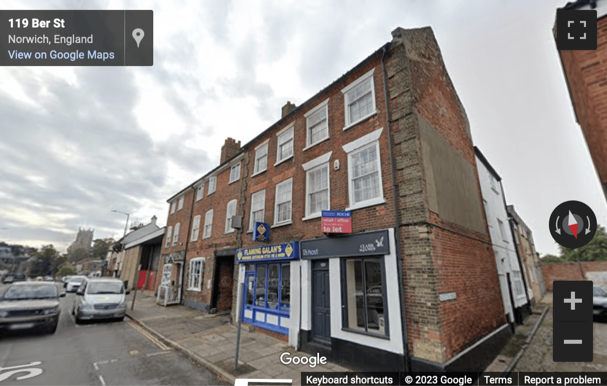 Street View image of 125 Ber Street, Norwich, Norfolk