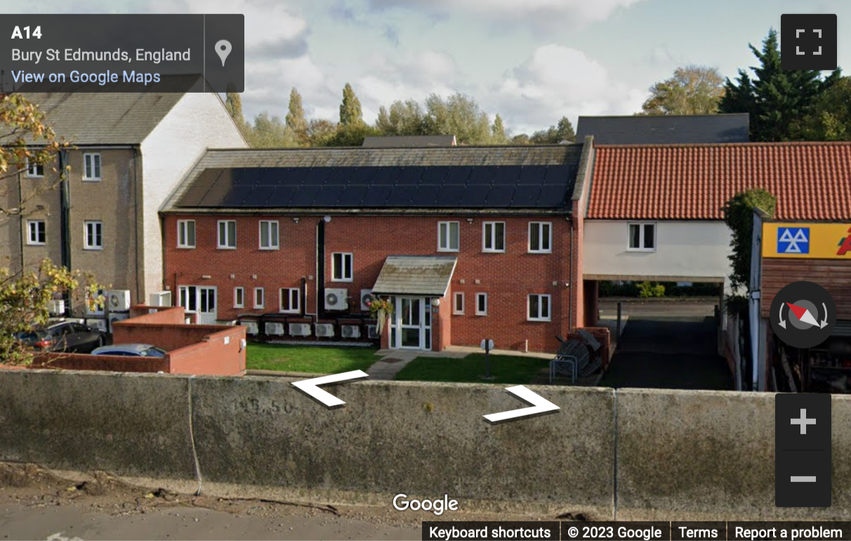 Street View image of Stirling House, 3 Abbeyfields, Bury St Edmunds, Suffolk