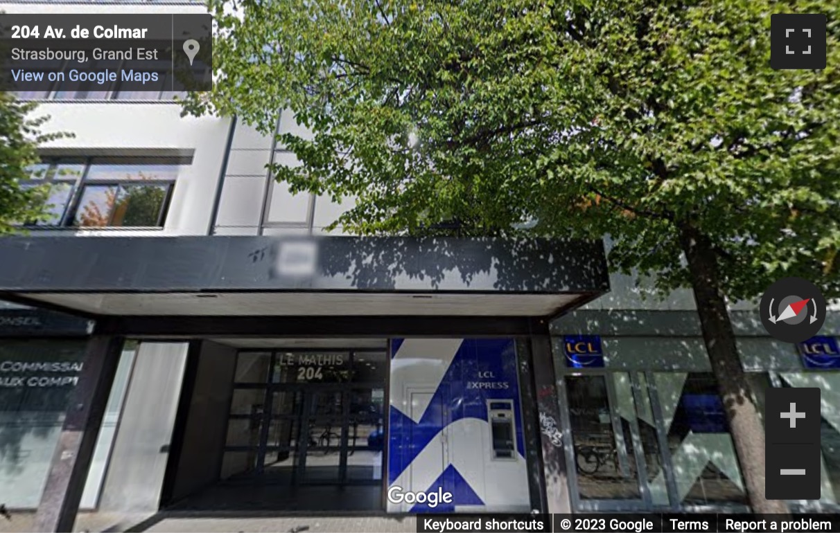 Street View image of Le Mathis, 204 avenue de Colmar, Strasbourg, Bas-Rhin