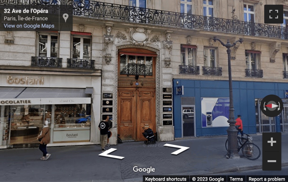 Street View image of 32 Avenue de l’Opéra, Paris
