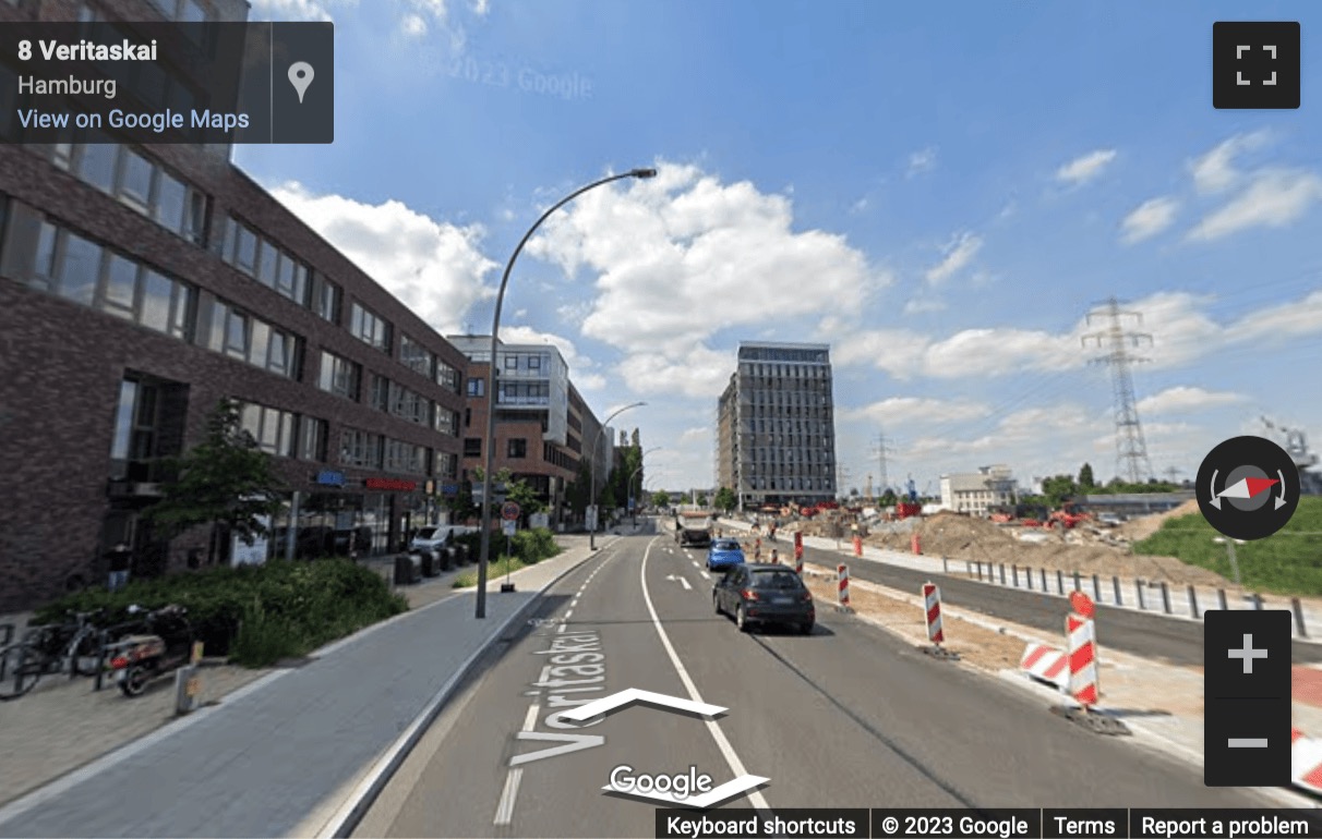 Street View image of Veritaskai 8, 3rd, 4th, 5th floor, Hamburg, Schleswig Holstein