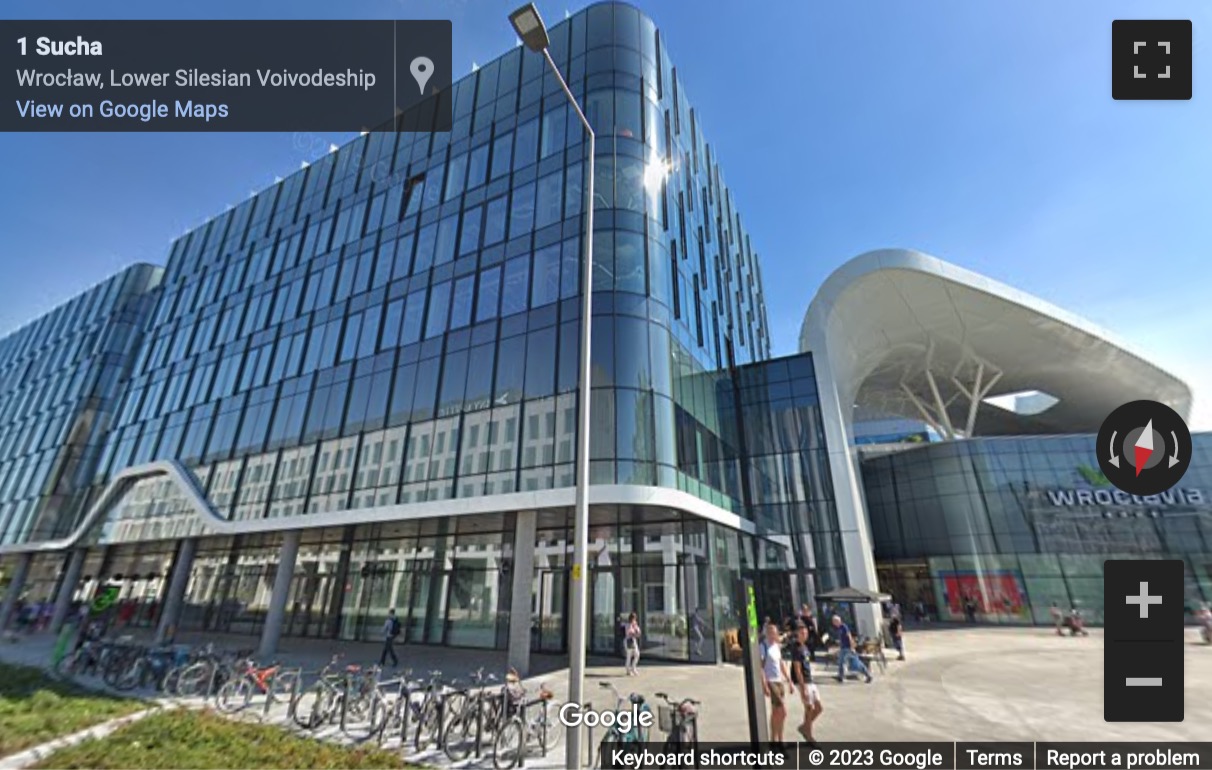 Street View image of Spaces Wroclavia, 2nd floor, 3, Sucha Street, Wroclaw