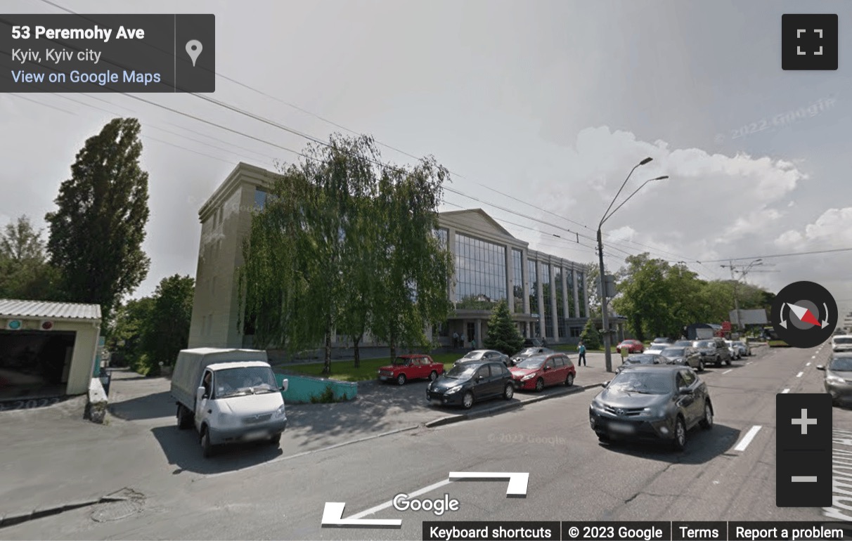Street View image of 53 Peremogy Avenue, Kiev, Ukraine