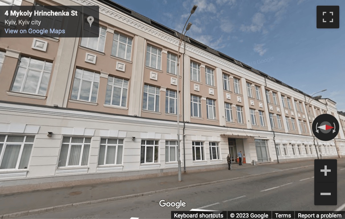 Street View image of 4 Mykoly Hrinchenko Street, Kiev